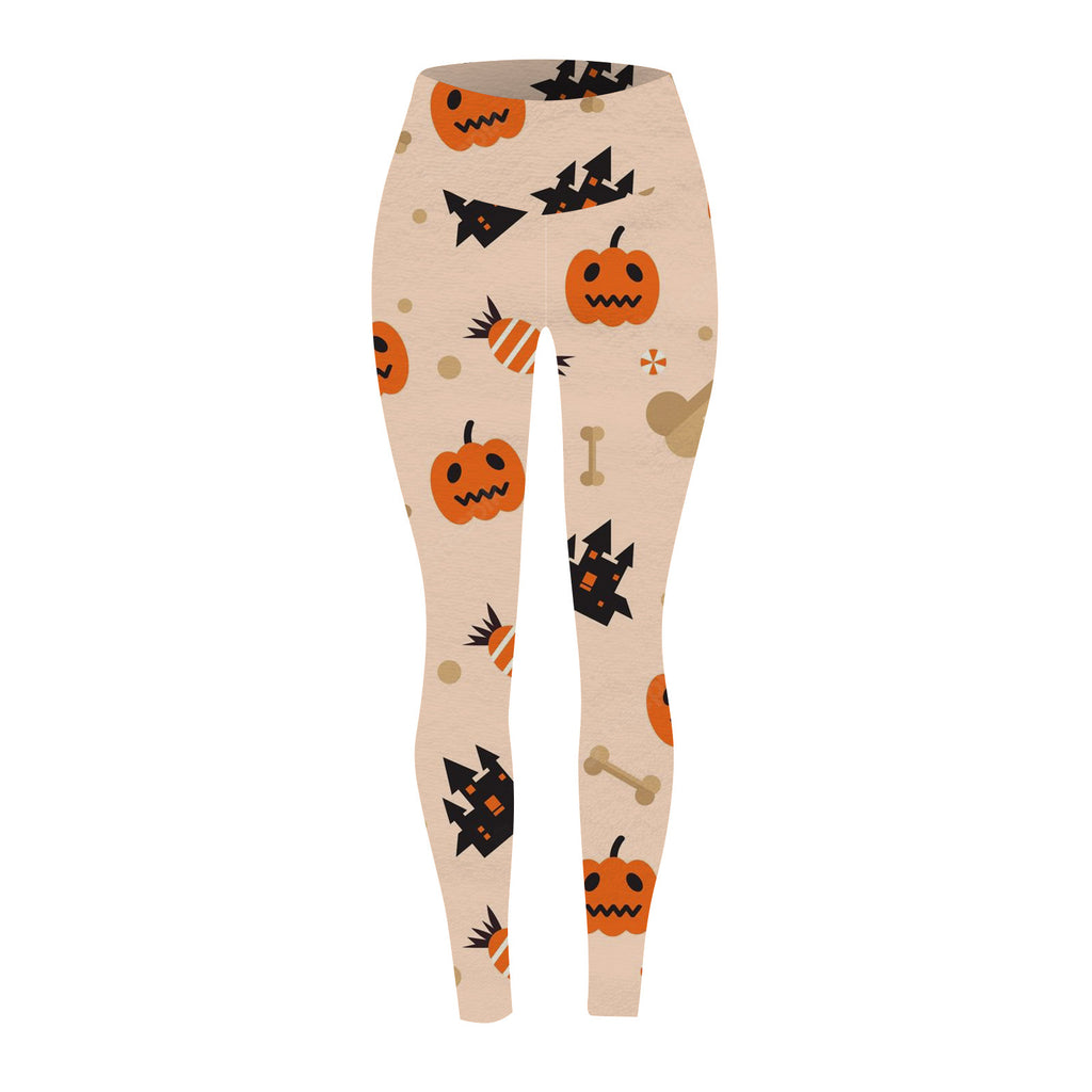 Marnie Ellacott | Pumpkin Print Leggings For Halloween