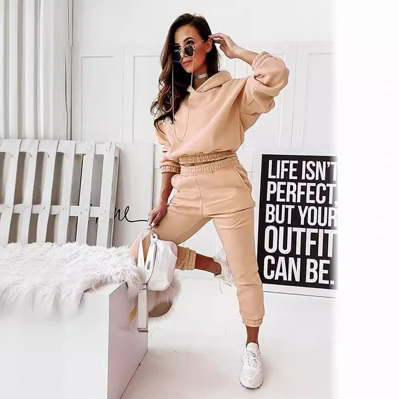 Harriet Cooper | Grey Hooded Loungewear Two-Piece Set