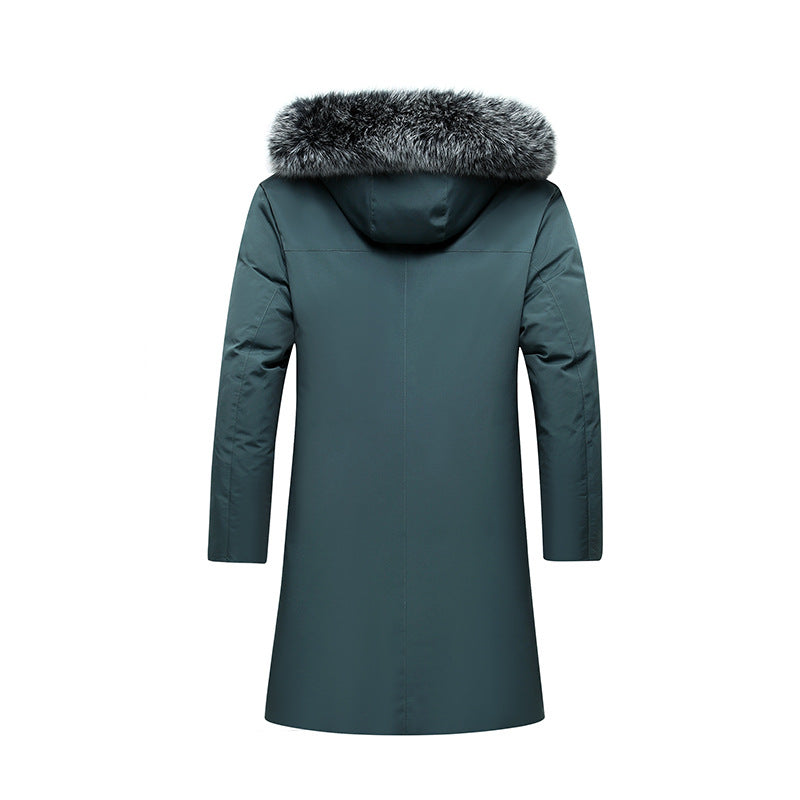 Roderick Blackthorn | Fur-Trim Mid-Length Mens Coat