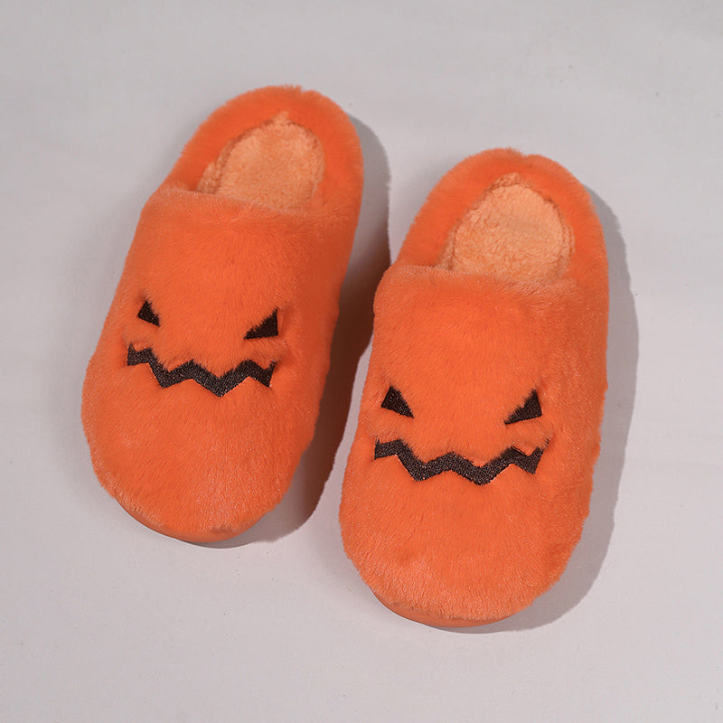 Pumpkin Grin | Pumpkin Halloween Slippers For Women