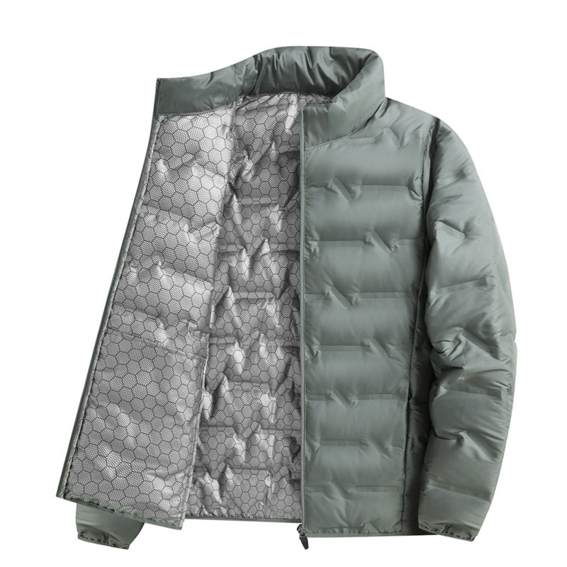 Ellis Barnaby | Quilted Black Mens Jacket With Stand-Up Collar