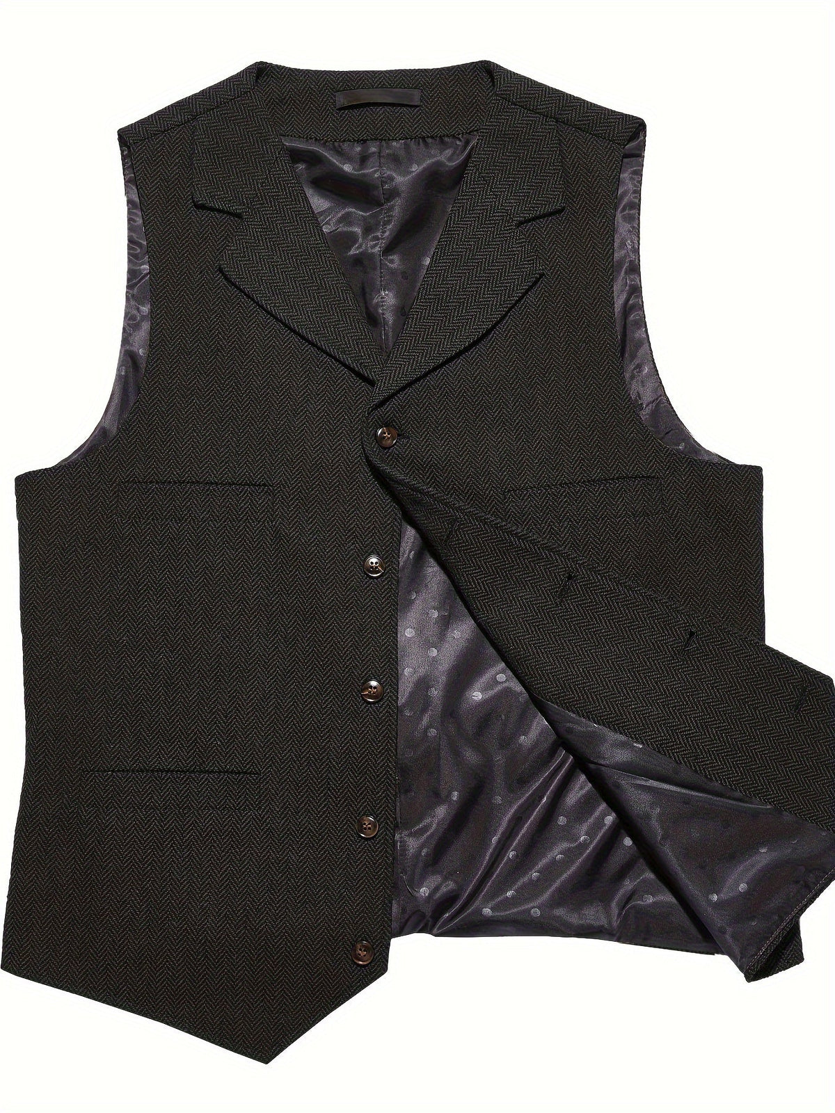 Tobias Sterling | Herringbone Wool Waistcoat for Men