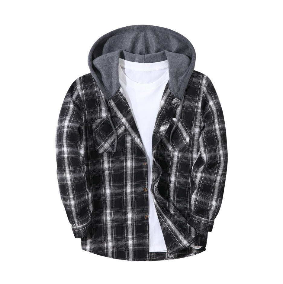 Rhys Calloway | Plaid Flannel Hooded Mens Jacket