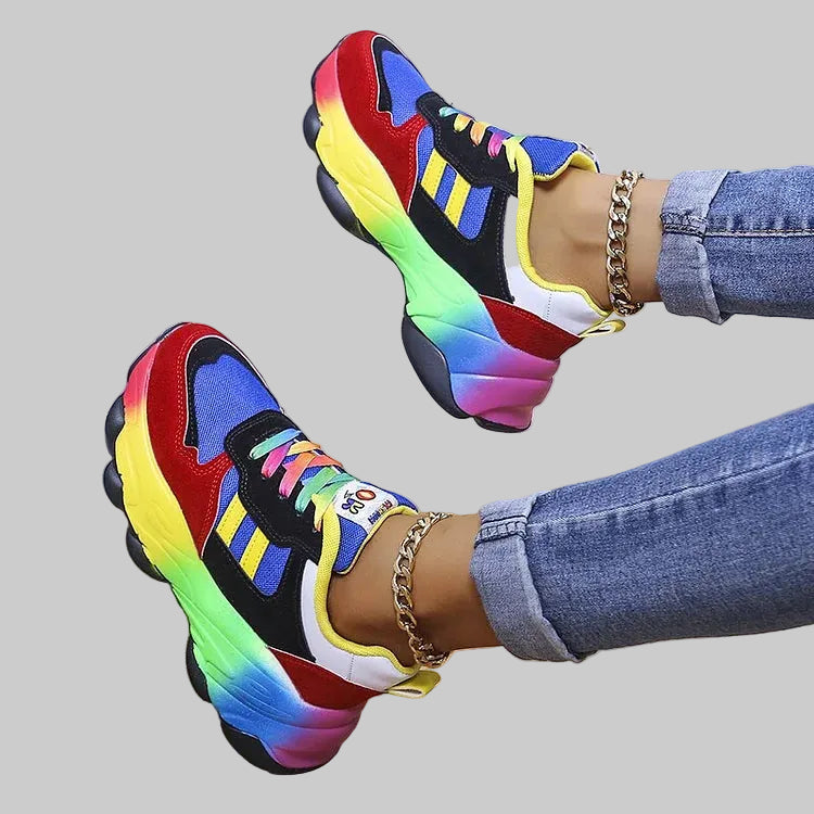 Women's Colourful Trainers with Wide Toe Box and Cushioned Sole