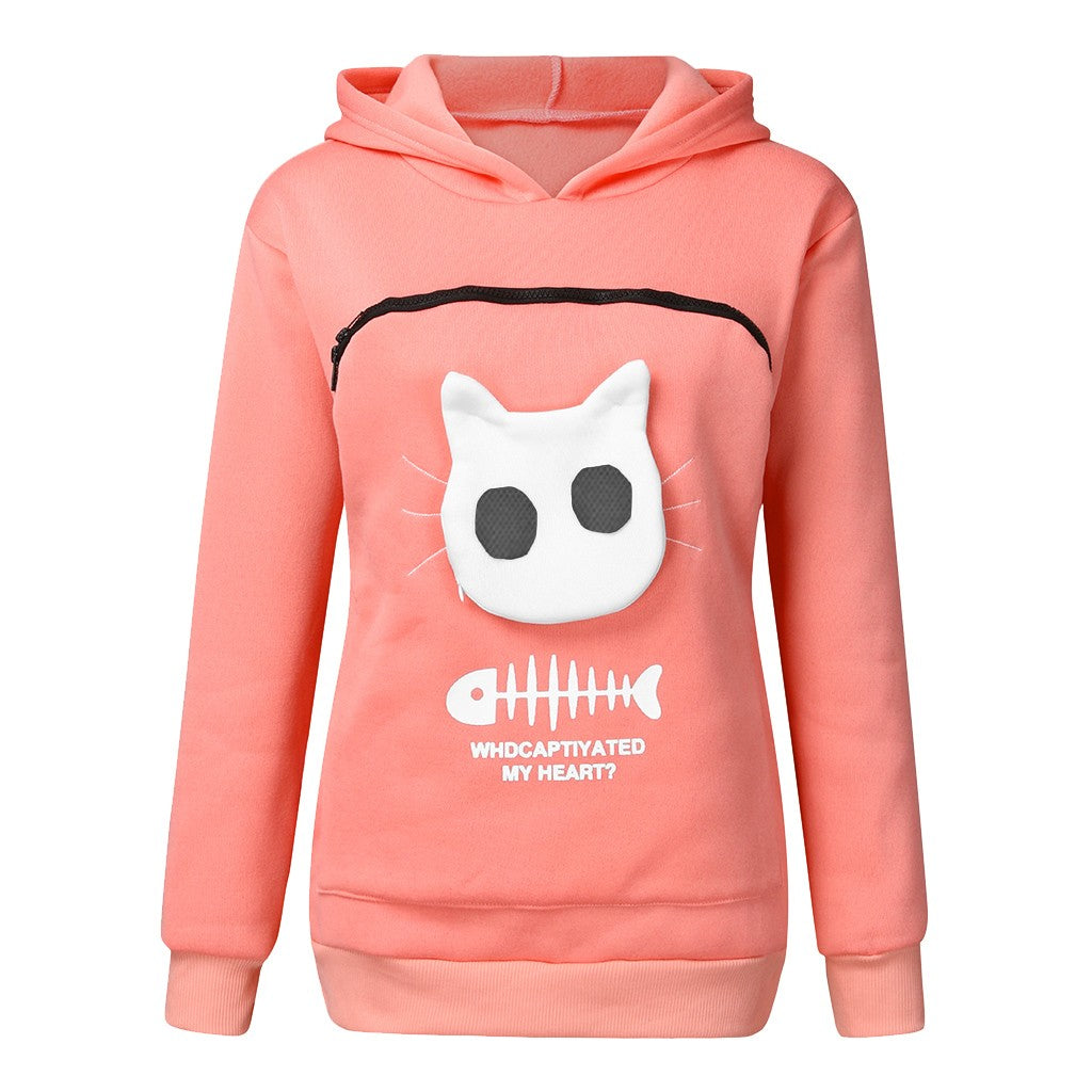 Phoebe Lockhart | Cat Pocket Hoodie for Women