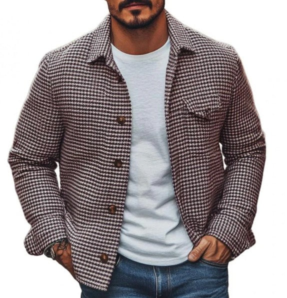 Callum Fraser | Houndstooth Print Mens Jacket
