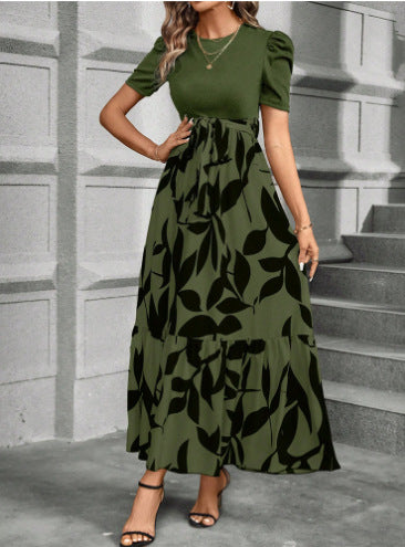 Marigold Hensley | Floral Print Maxi Dress with Puff Sleeves