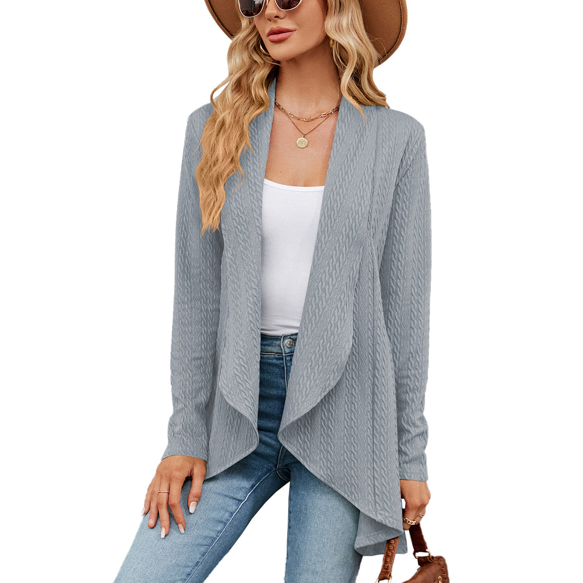 Camilla Osborne | Cable Knit Waterfall Cardigan