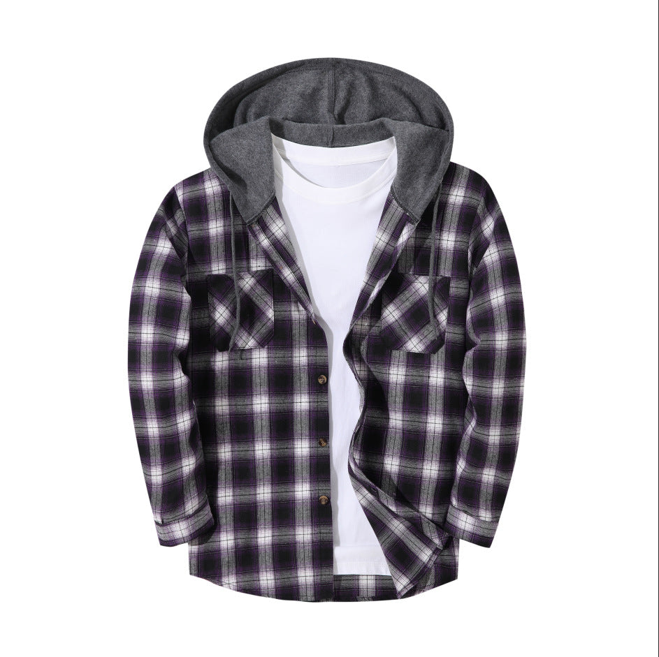 Rhys Calloway | Plaid Flannel Hooded Mens Jacket
