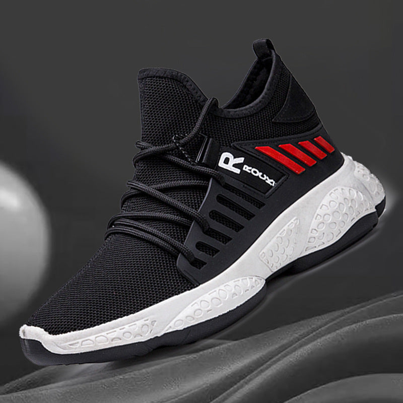 Duncan Ellery | White Mesh Sports Sneakers For Men