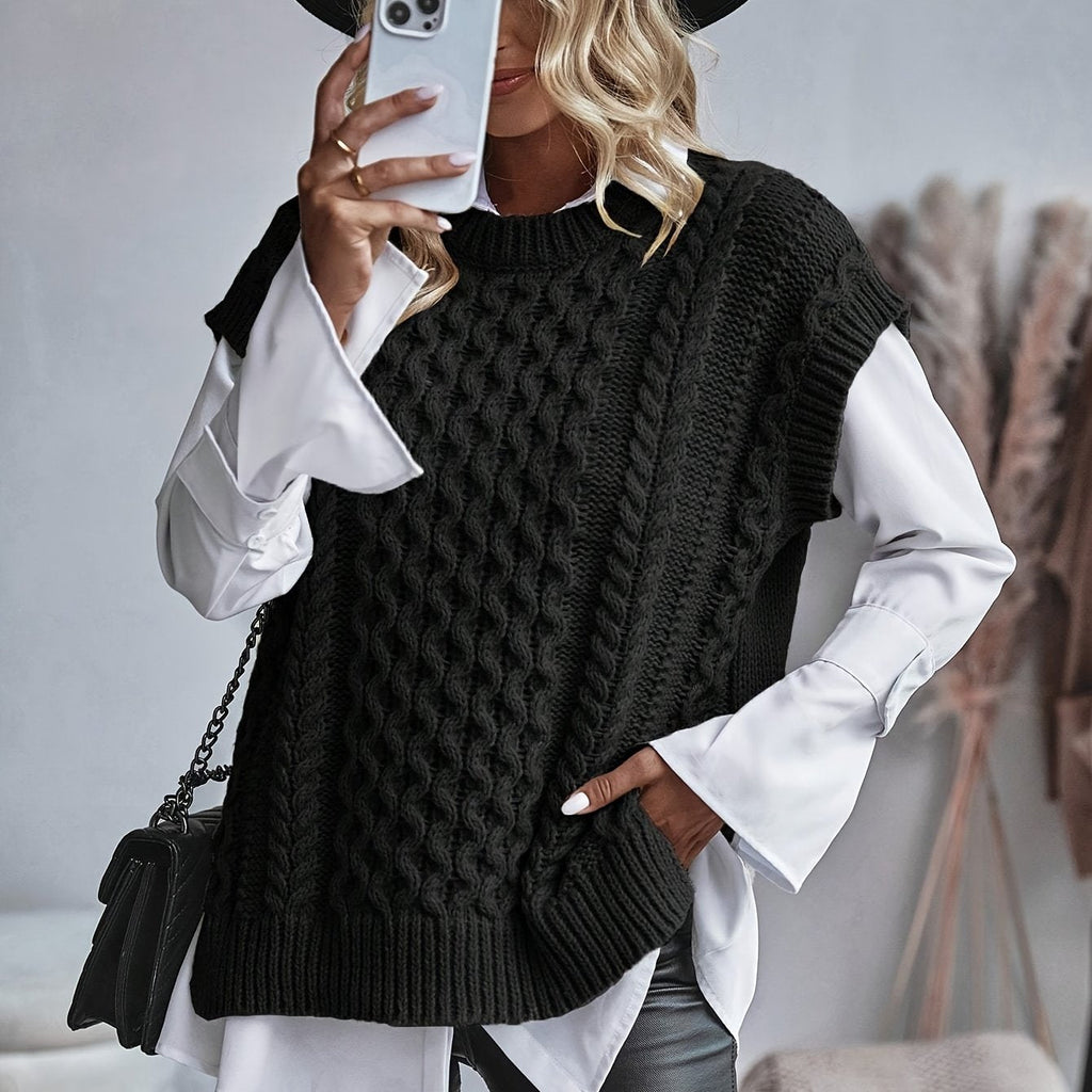 Alice Scott | Cozy Cable-Knit Sweater Vest