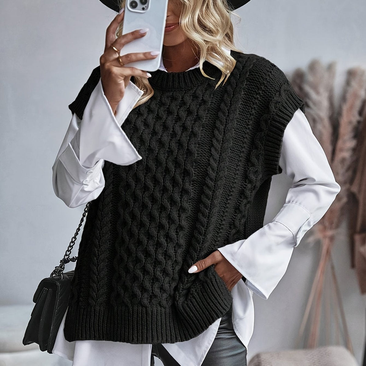 Alice Scott | Cozy Cable-Knit Sweater Vest