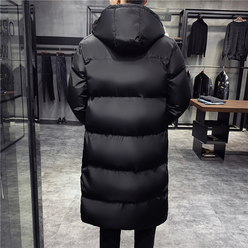 Rowan Kettering | Longline Puffer Mens Coat with Stand Collar