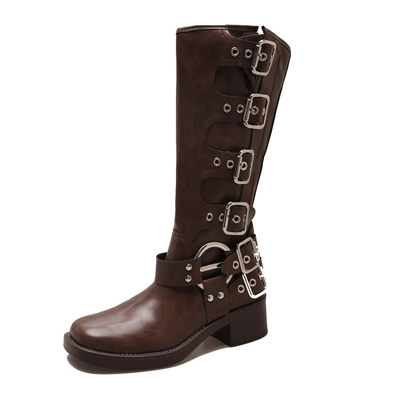 Imogen Harwood | Buckled Knee-High Leather Boots