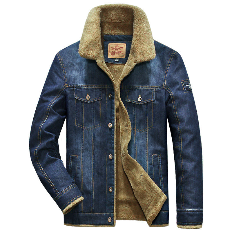 Malcolm Turner | Sherpa Collar Denim Trucker Jacket for Men