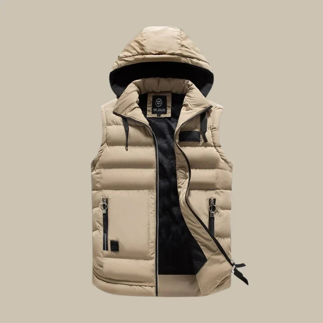 Duncan Griffiths | Padded Hooded Bodywarmer for Men