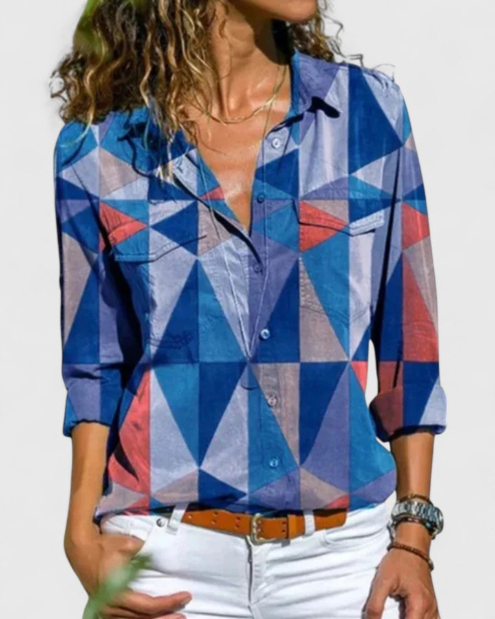 Cordelia Winstanley | Striped Cotton Blouse With Button Front