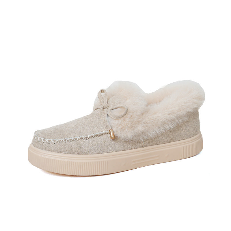 Isobel Barrett | Fluffy Faux Fur Moccasin Slippers