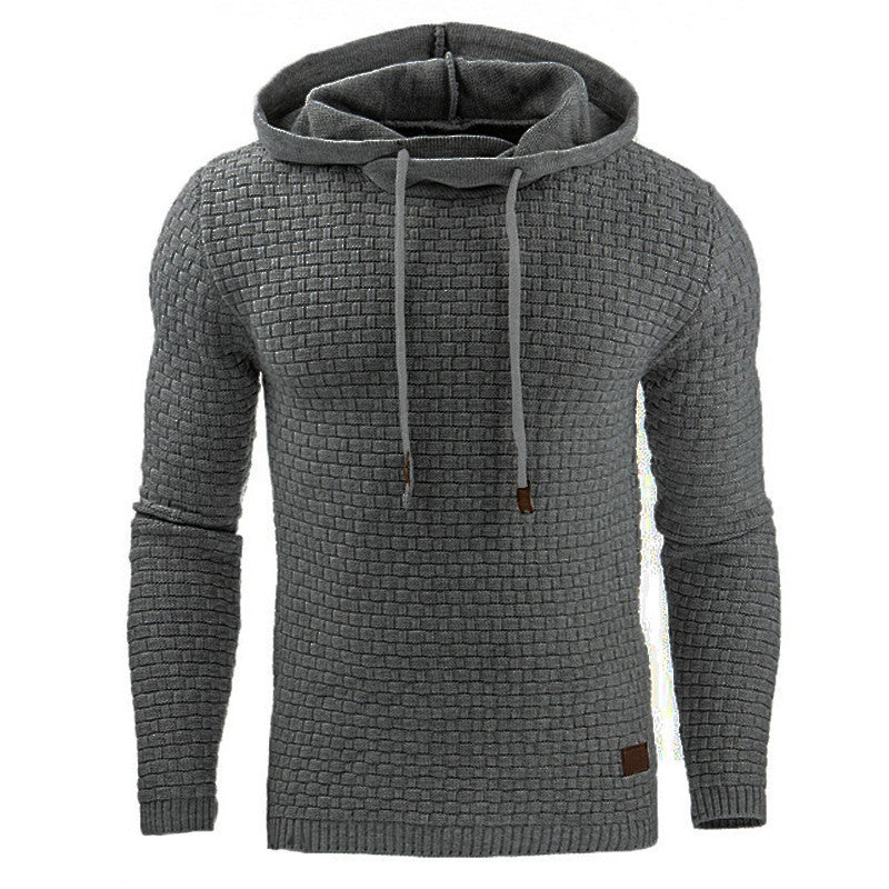 George Evans | Textured Knit Hooded Sweatshirt for Men