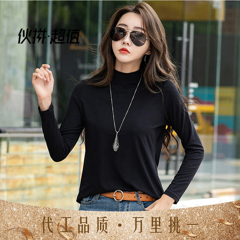 Isla Baxter | Fleece-Lined Turtleneck Long Sleeve Top