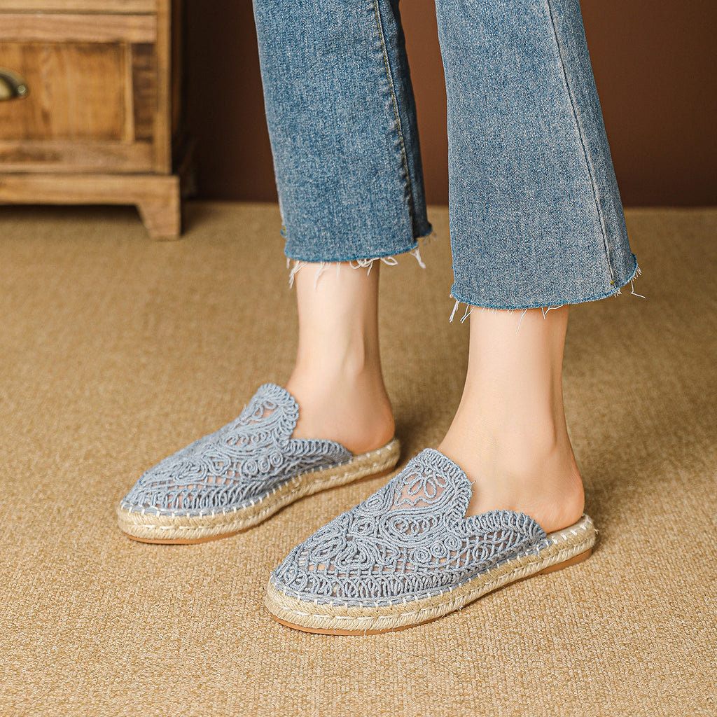 Freya Bexley | Round Toe Hollow-Out Slippers