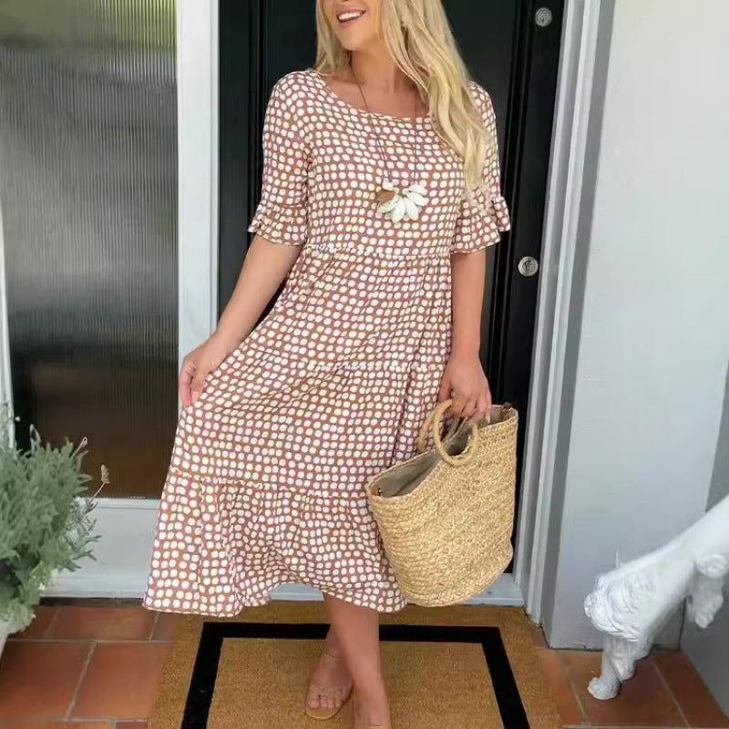 Phoebe Kingsley | Polka Dot Tiered Midi Dress