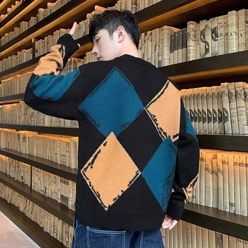 Barnaby Winslow | Round Neck Argyle Sweater