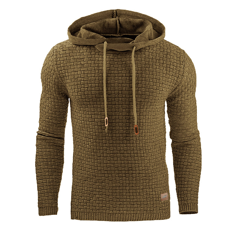 Jasper Coldwell | Textured Knit Hoodie With Drawstring Hood