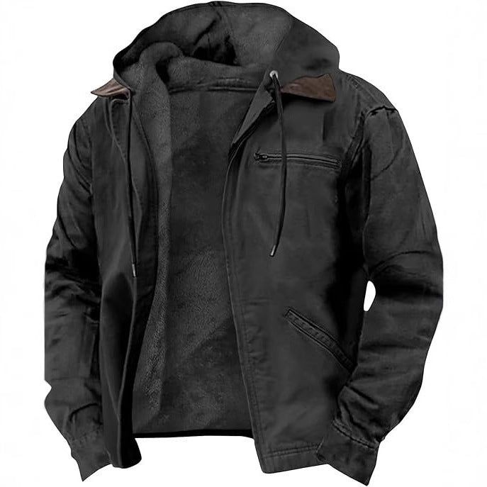 Desmond Harwood | Hooded Canvas Jacket With Fleece Lining