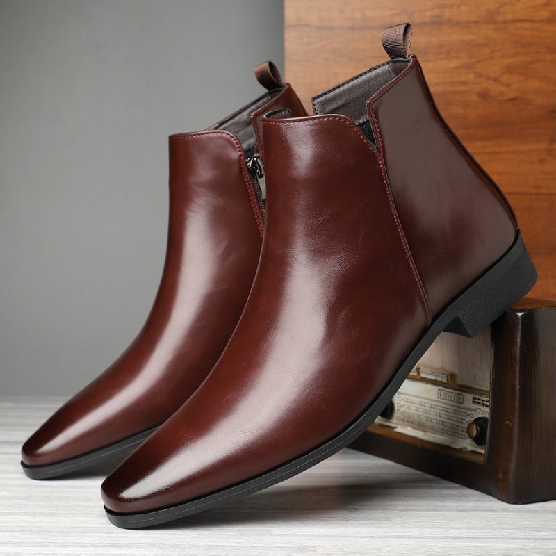Ellis Pembroke | Leather Chelsea Boots With Pointed Toe