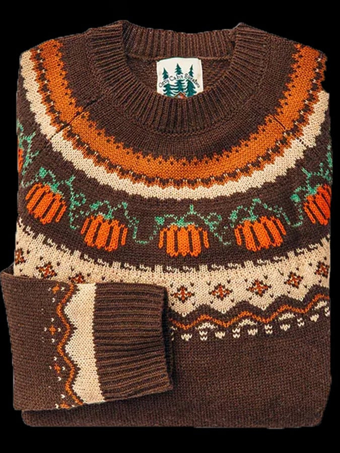 Isla Barrington | Fair Isle Sweater With Apple Print