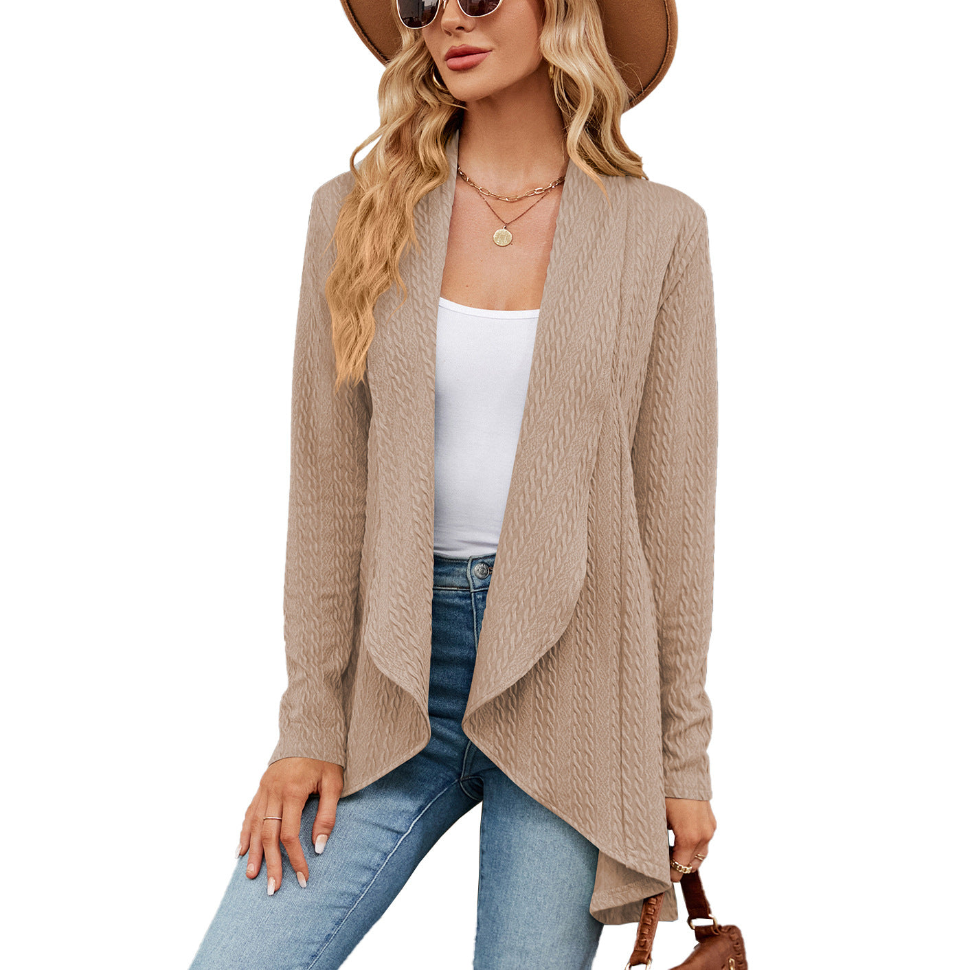 Camilla Osborne | Cable Knit Waterfall Cardigan