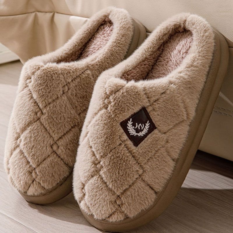 Percy Boswell | Quilted Faux Fur Slippers For Men