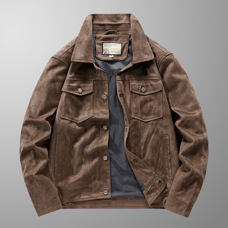 Clive Whitmore | Suede Mens Jacket With Button Chest Pockets
