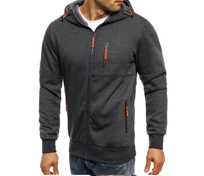 Ellis Marchmont | Black Zip-Up Hoodie with Neon Zip Details