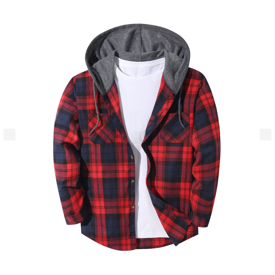 Rhys Calloway | Plaid Flannel Hooded Mens Jacket
