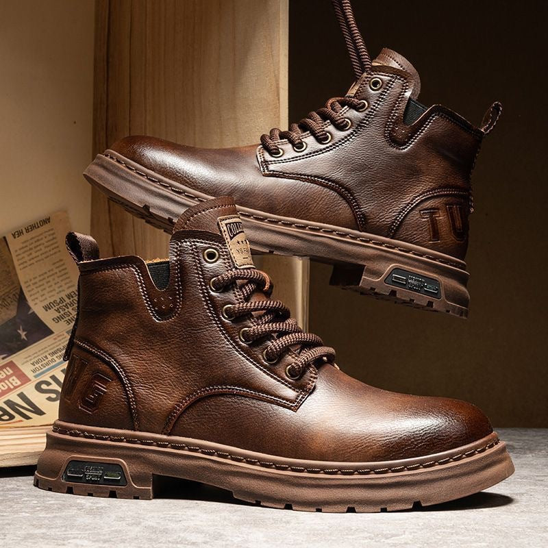 Miles Fairweather | Leather Lace-Up Ankle Boots