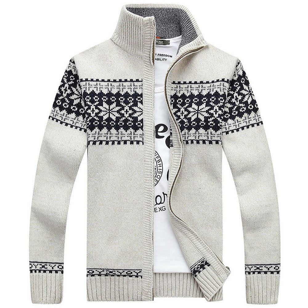 Desmond Hill | Fair Isle Knitted Zip Cardigan