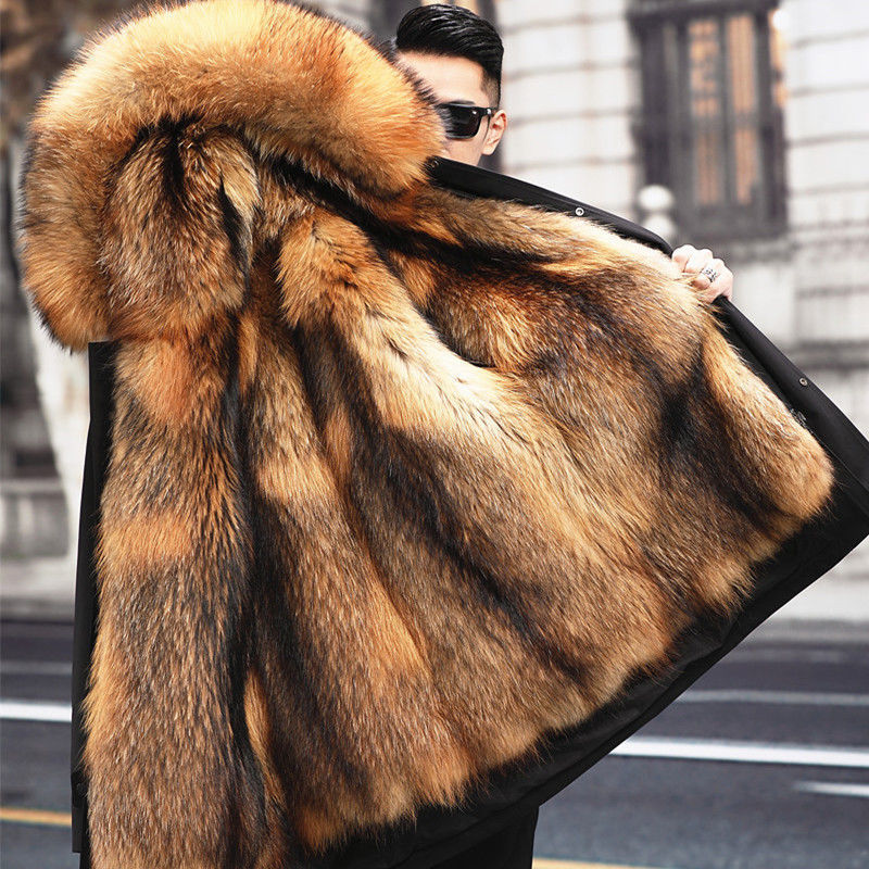 Duncan Holloway | Faux Fur Hooded Mens Coat