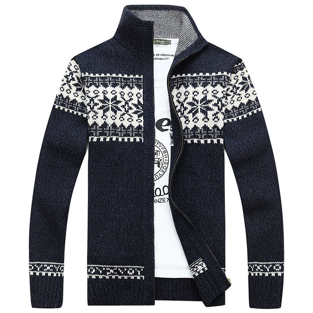Desmond Hill | Fair Isle Knitted Zip Cardigan