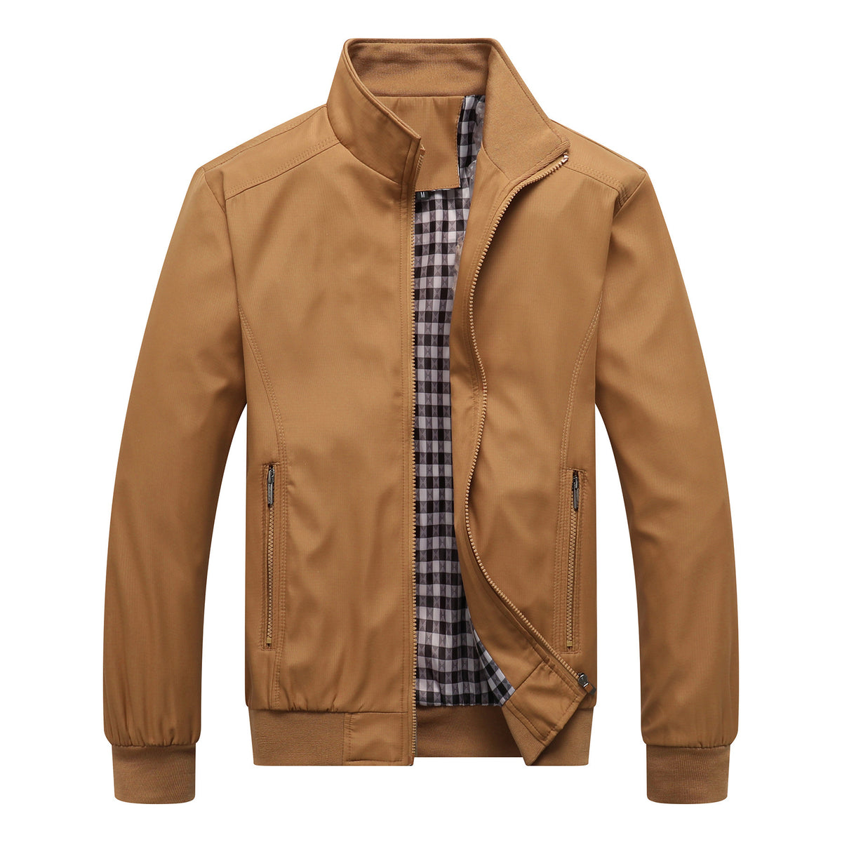 Lachlan Ferris | Olive Green Mens Jacket With Zip Front