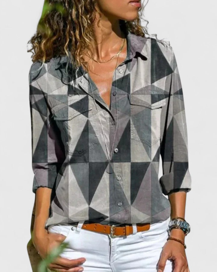 Cordelia Winstanley | Striped Cotton Blouse With Button Front