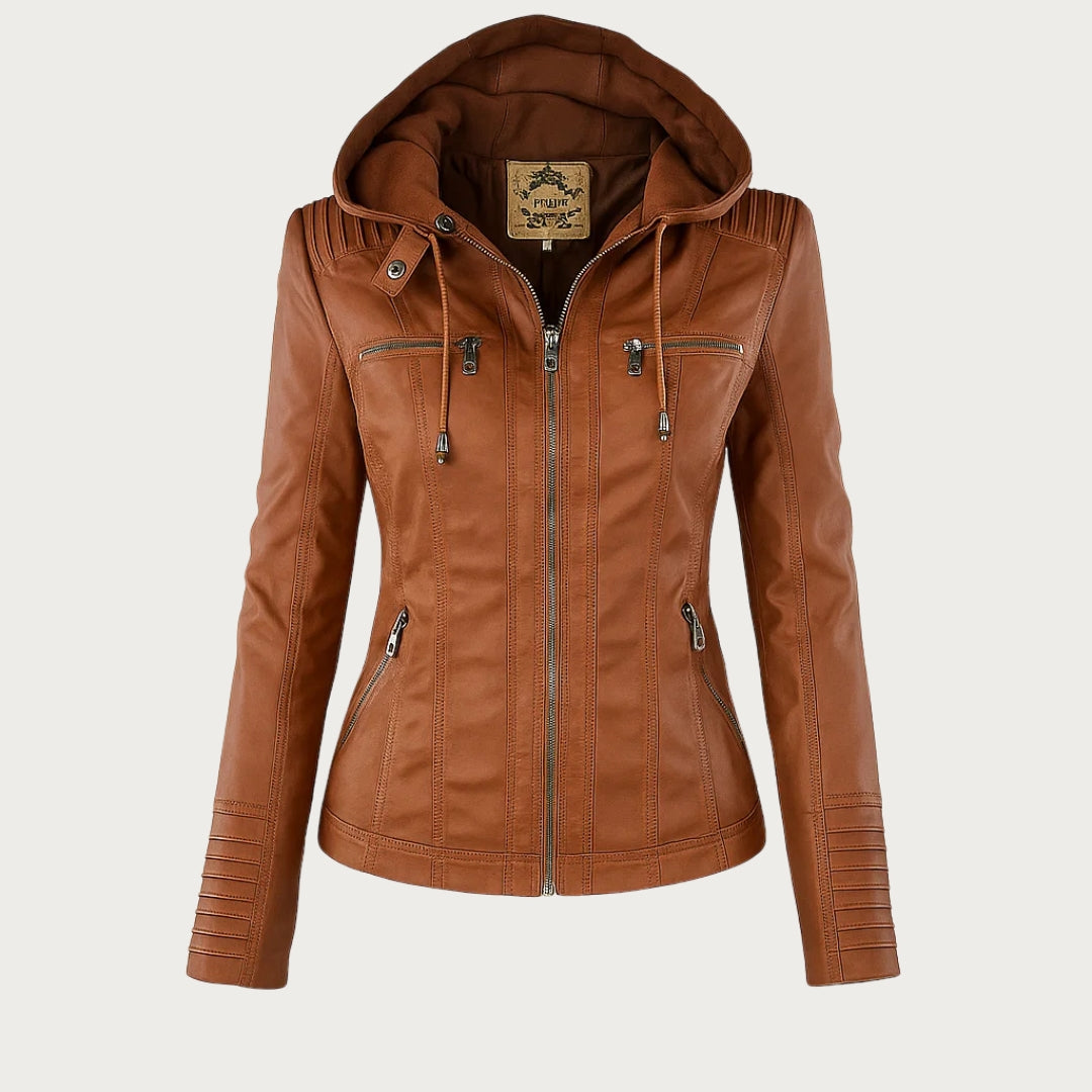 Painterly Print Hooded Zip Jacket
