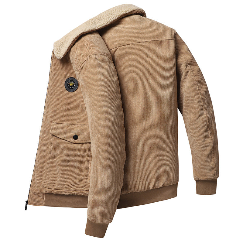 Roland Ashbourne | Corduroy Work Jacket with Sherpa Collar