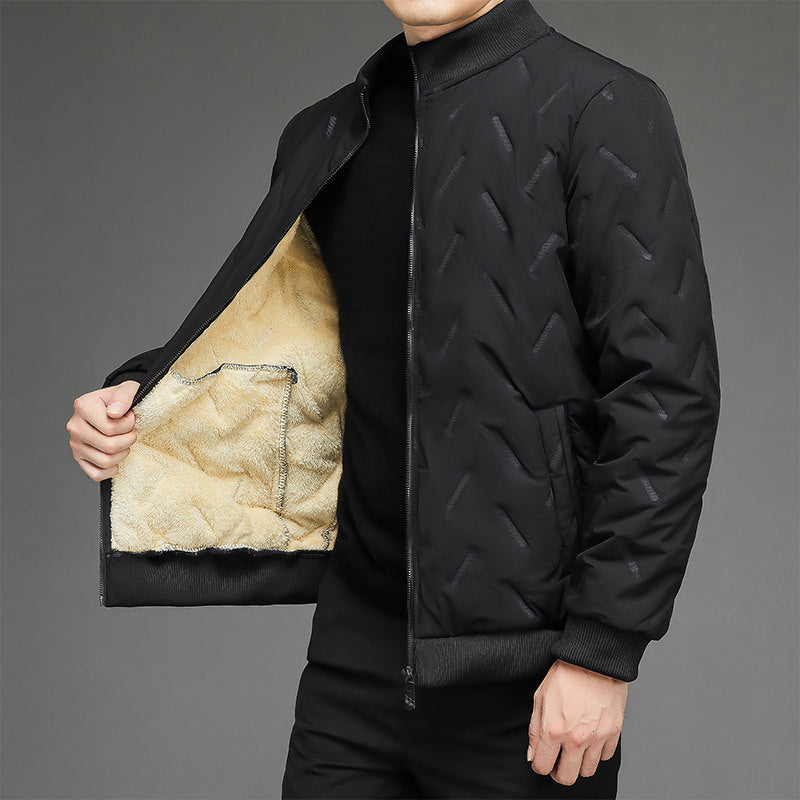 Rowan Bancroft | Fleece-Lined Stand Collar Quilted Coat