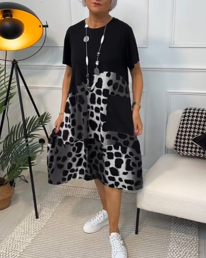 Georgia Stanhope | Colour-Block Midi Dress With Pocket Detail