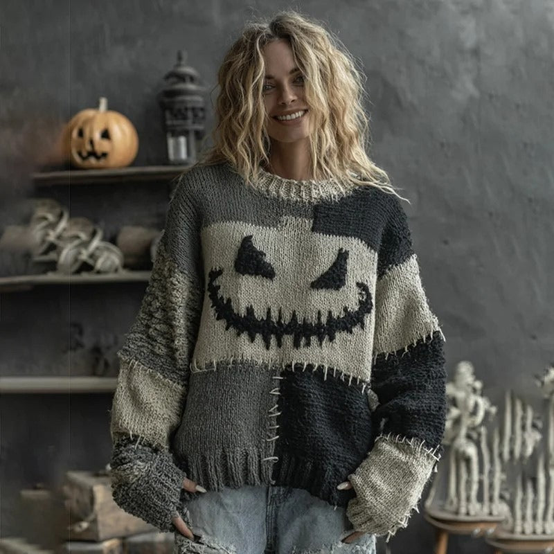 Callum Fairbanks | Pumpkin Bat Print Sweater For Men