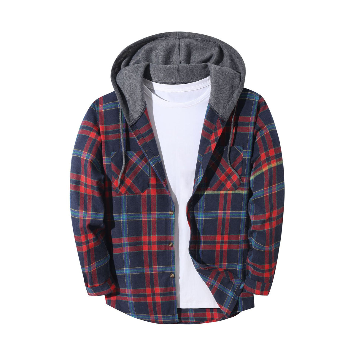 Rhys Calloway | Plaid Flannel Hooded Mens Jacket