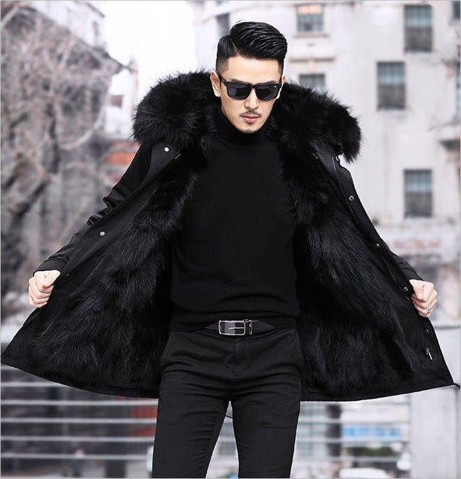 Duncan Holloway | Faux Fur Hooded Mens Coat