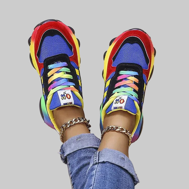 Women's Colourful Trainers with Wide Toe Box and Cushioned Sole